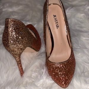 Rose gold pumps